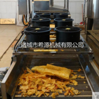 柳州市腐竹油炸机 全自动油皮油炸机流水线