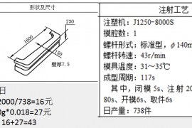 塑胶件成型时间、成型机台、产品加工费用，参考案例