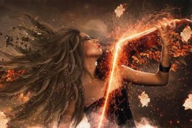 PS教程：创建激烈昂扬的小提琴浴火天使(图文教程)