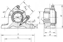 对开式四螺柱斜滑动轴承座尺寸(图文教程)