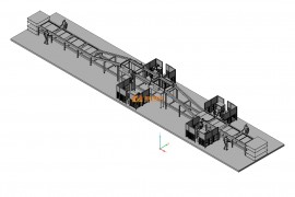 电动床框架机器人自动化流水线焊接