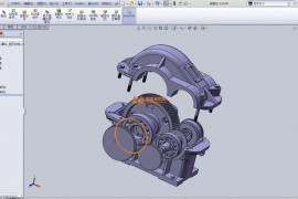 一级圆柱齿轮减速器 三维图