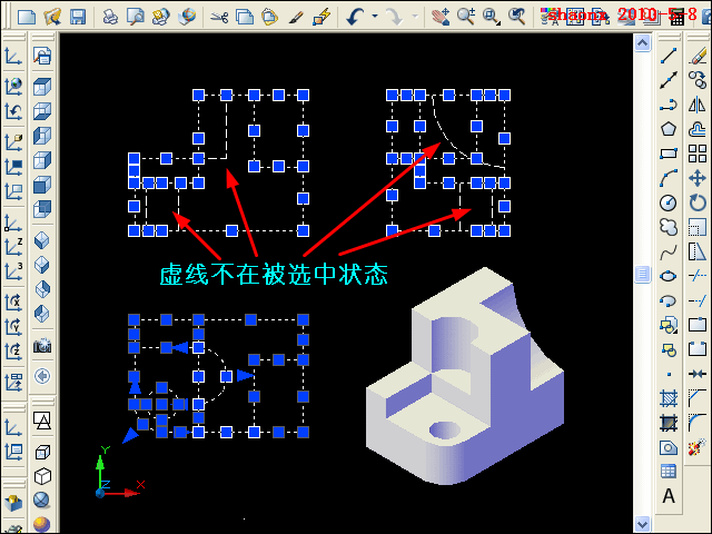AutoCAD平面摄影出三视图_模型里转_2007版本以上（图文教程）,AutoCAD平面摄影出三视图_模型里转_2007版本以上,三视图,三维,实体,命令,线型,第27张