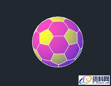 快速用AutoCAD画出立体足球教程,用AutoCAD2016画足球,立体,AutoCAD,教程,第11张