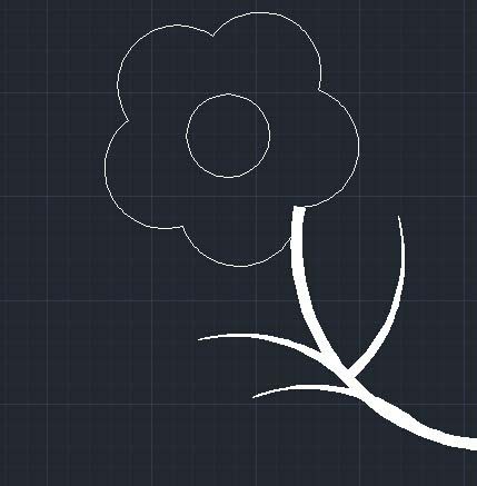 用中望CAD中绘制花朵（图文教程）,怎么用CAD绘制一朵花,绘制,教程,CAD,第7张