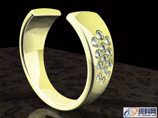 中望3D设计钻石对戒（开环男戒）（图文教程）,image001.jpg,教程,第1张