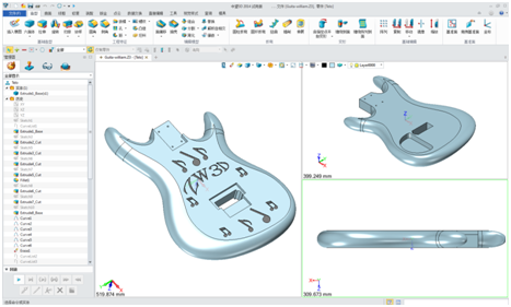 中望3D设计酷炫吉他（图文教程）,\,教程,第1张