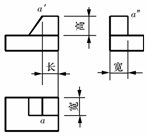 机械制图教程-(2.2)三面投影及其投影规律（图文教程）,机械制图教程-(2.2)三面投影及其投影规律,投影,教程,制图,第5张