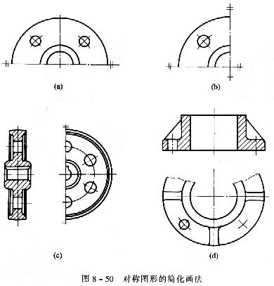 机械制图教程—8-4局部放大图和简化画法（图文教程）,机械制图教程—8-4局部放大图和简化画法,如图,机件,结构,实线,第11张