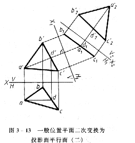 机械制图教程—3-4平面的投影变换（图文教程）,机械制图教程—3-4平面的投影变换,投影,平面,第94张