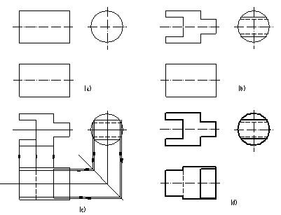 机械制图（四）立体的三视图（图文教程）,机械制图（四）立体的三视图,投影,圆柱,轴线,圆锥,平面,第6张