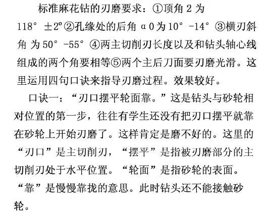 磨削钻头四大口诀（图文教程）,磨削钻头四大口诀,磨削,口诀,第1张