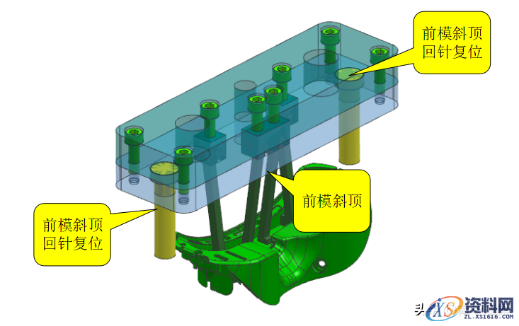塑胶模具设计-经典的前模斜顶加后模先复位结构解析,塑胶模具设计-经典的前模斜顶加后模先复位结构解析,模具设计,塑胶,结构,第8张