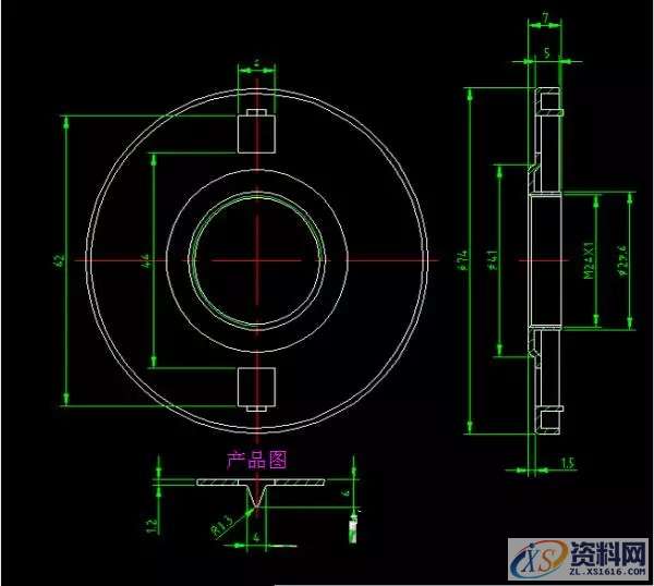 举例五金冲压模具料带展开设计,设计,第2张
