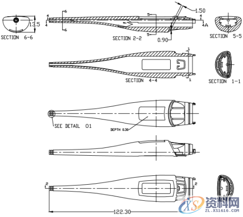 电子体温计外壳注射模具设计,电子体温计外壳注射模具设计,模具设计,电子,第1张