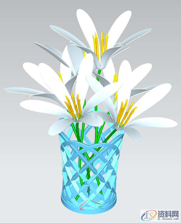 UG三维建模教学：漂亮的小花篮,三维,建模,第1张