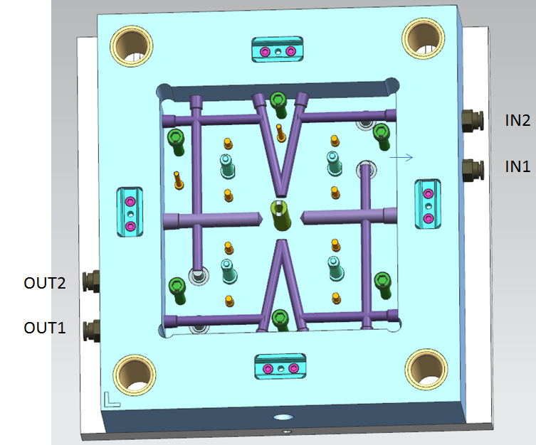 按摩头产品模具设计，正面拆装模样式！,按摩头产品模具设计，正面拆装模样式！,模具设计,产品,设计,模具,技术,塑胶,工艺,第4张