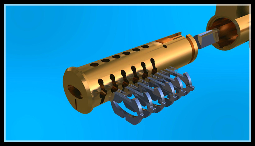 保德安四维金刚锁结构3D图解(图文教程),保德安四维金刚锁结构3D图解,结构,第7张
