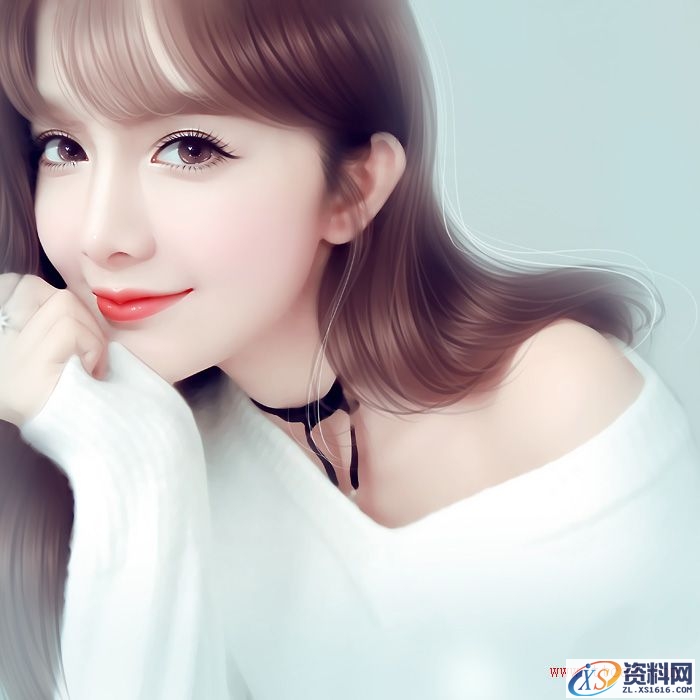 PS结合SAI把高清美女转为清爽的仿手绘效果教程(图文教程),PS结合SAI把高清美女转为清爽的仿手绘效果教程,如图,第18张