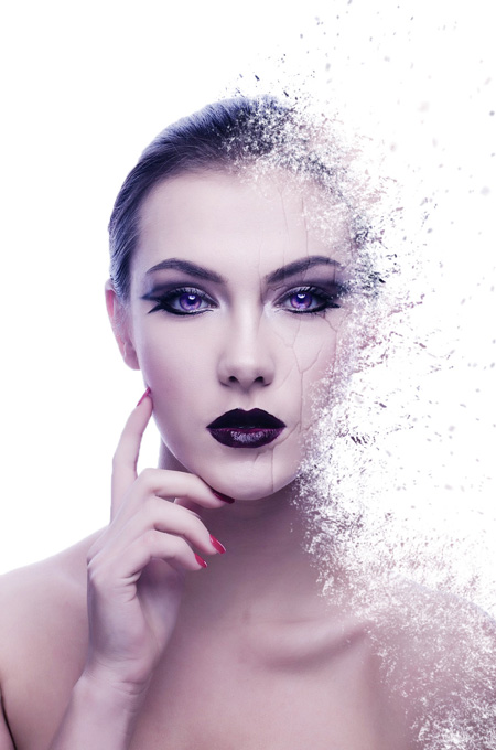 Photoshop给美女脸部增加打散颗粒教程(图文教程),Photoshop给美女脸部增加打散颗粒教程,选择,性能,确定,第1张