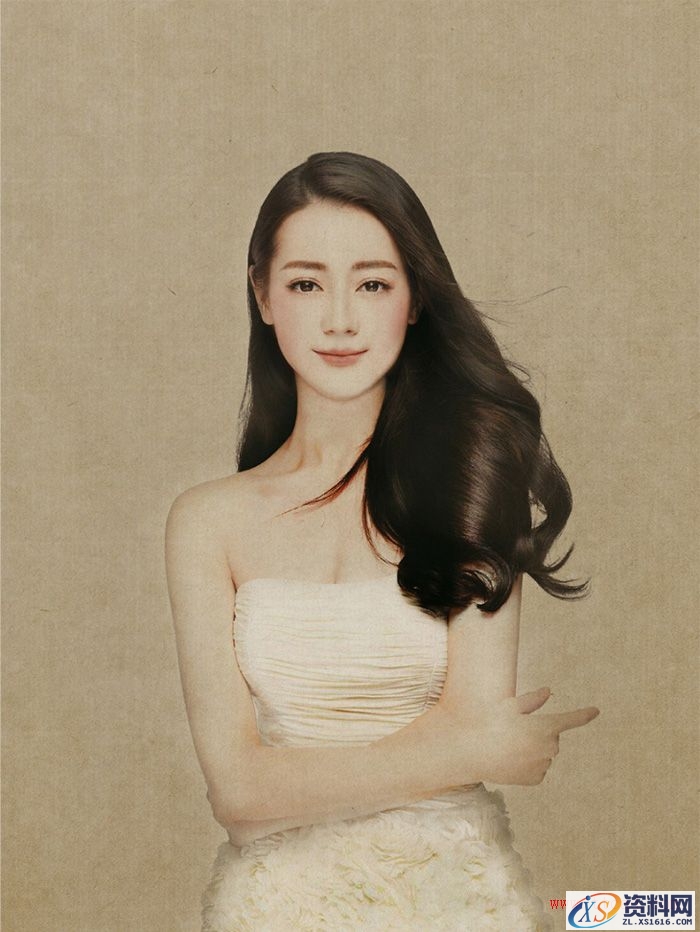 Photoshop把美女图片转为素雅的工笔画效果教程(图文教程),Photoshop把美女图片转为素雅的工笔画效果教程,文件,完成,进行,第1张