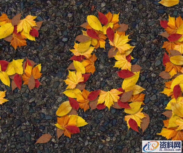 PS新手教程！手把手教你绘制萧瑟的秋天落叶字效(图文教程),13jc20151201,文件,选择,这个,第13张