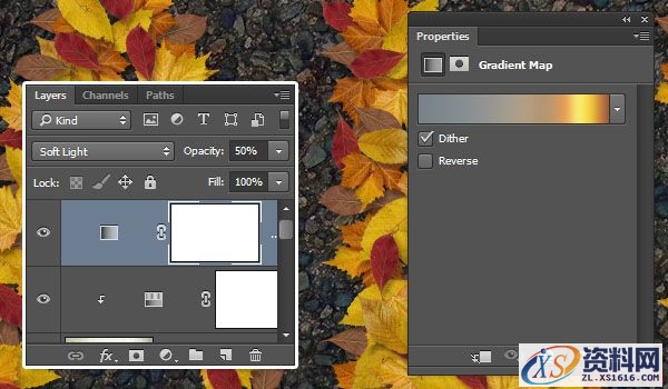 PS新手教程！手把手教你绘制萧瑟的秋天落叶字效(图文教程),7jc20151201,文件,选择,这个,第19张