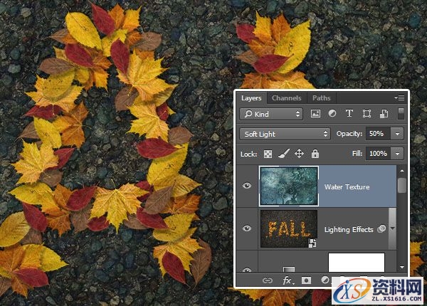 PS新手教程！手把手教你绘制萧瑟的秋天落叶字效(图文教程),1jc20151201,文件,选择,这个,第25张