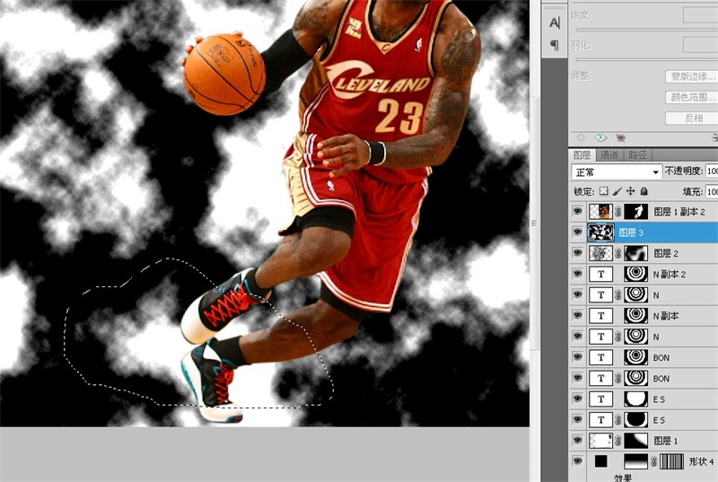 PS教程！手把手教你绘制张力十足的詹姆斯篮球海报(图文教程) ...,23lq20160411,选择,这个,形状,第38张