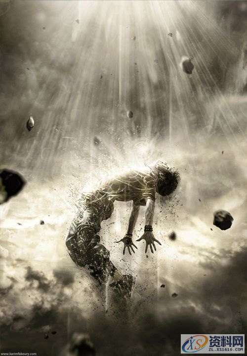 PS特效教程：打造人物图片分解消失的效果,采用,设计,产品,第1张