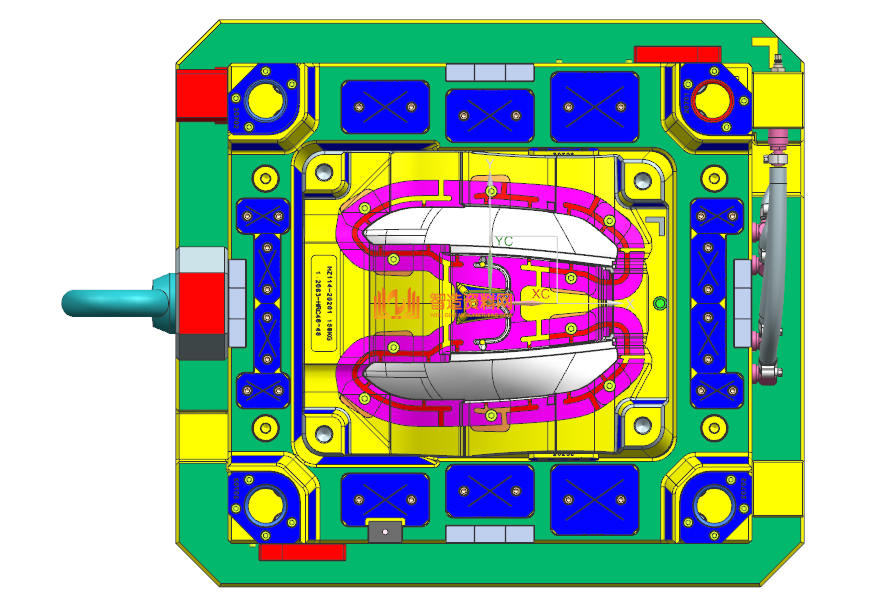 塑胶汽车模具设计结构图纸0025,NeadPay,设计,模具,第1张