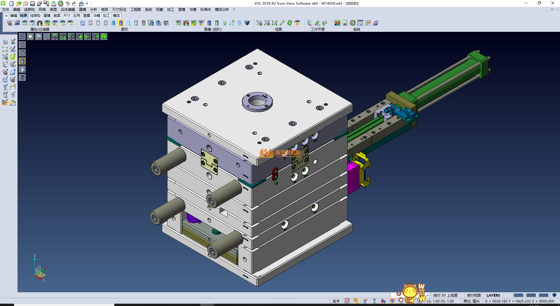 油缸带动齿条脱螺纹模具02,NeadPay,模具,螺纹,油缸,第2张