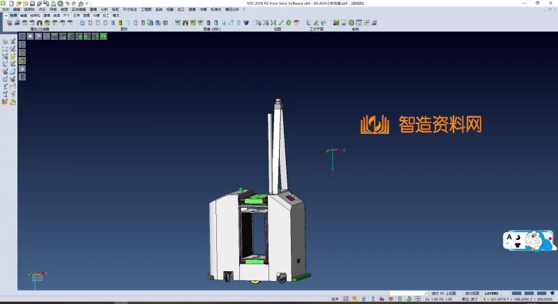 底盘结构详细的AGV小车SW模型1,NeadPay,结构,盘,第2张